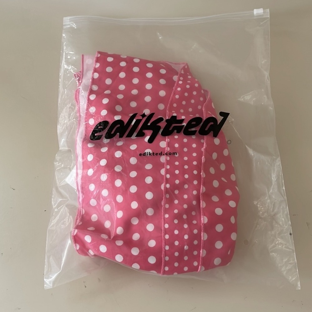 Edikted Pink Polka Dot Ruffle Skirt - Picture 2 of 5